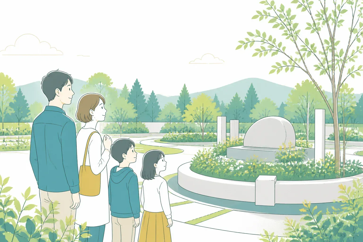札幌の霊園を見学するイメージ
