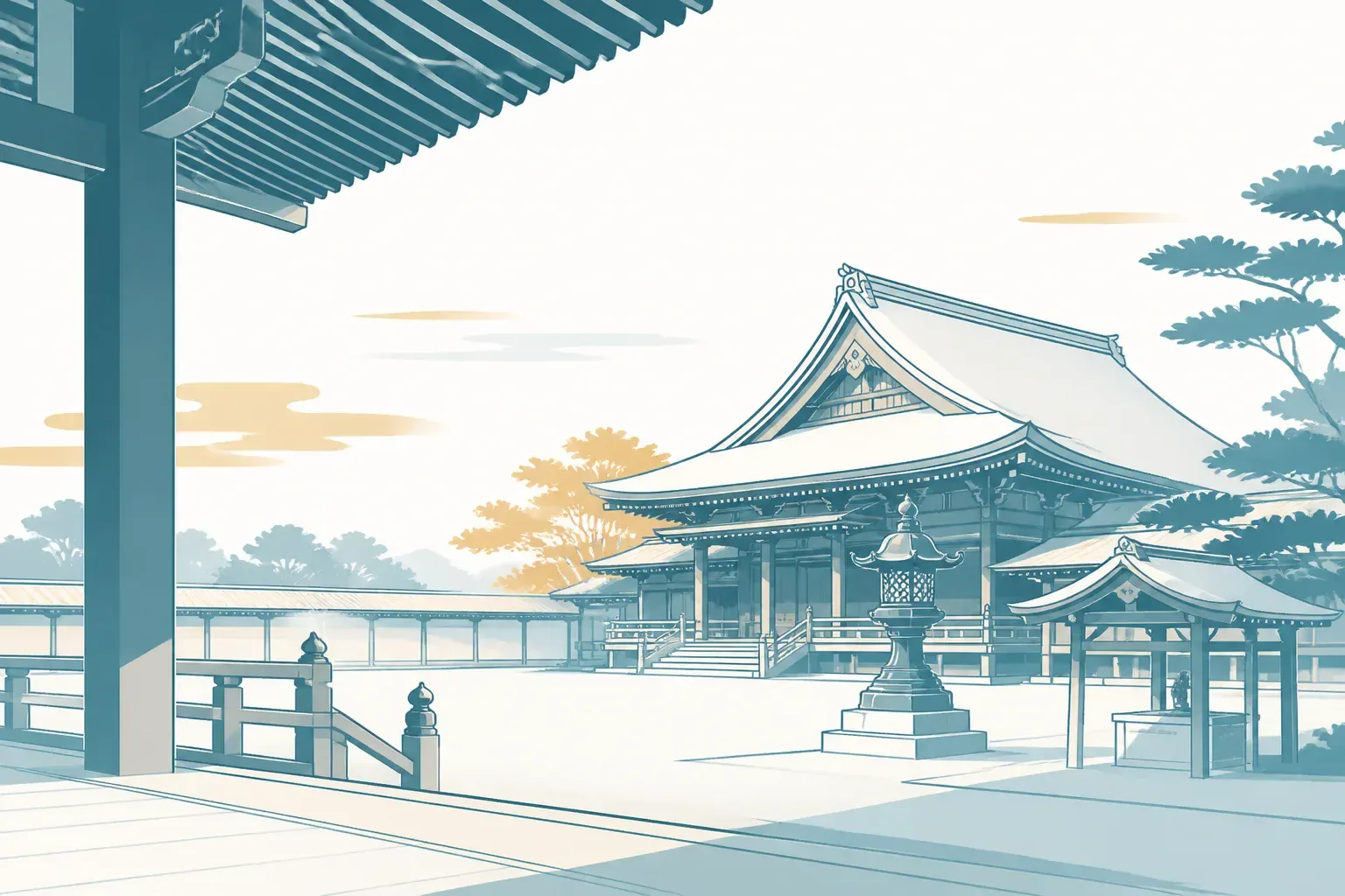 京都の本山寺院の静かな雰囲気