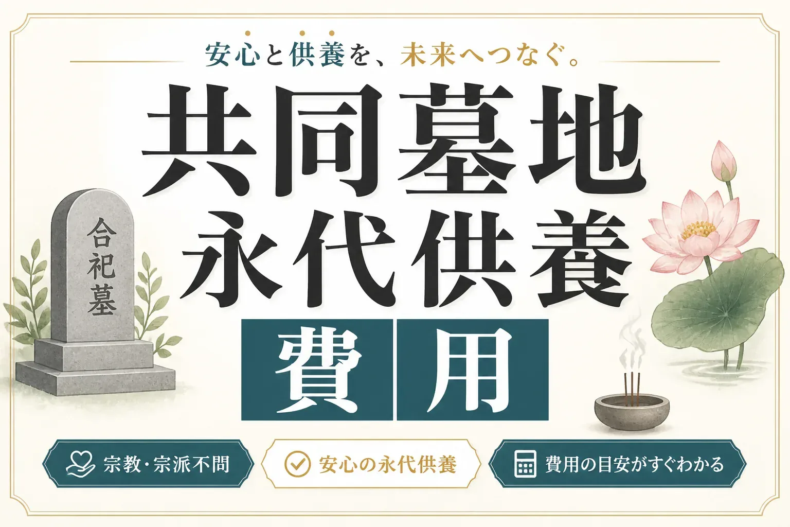 共同墓地で永代供養する費用はいくら？相場5万〜30万円の内訳と安く抑えるコツ