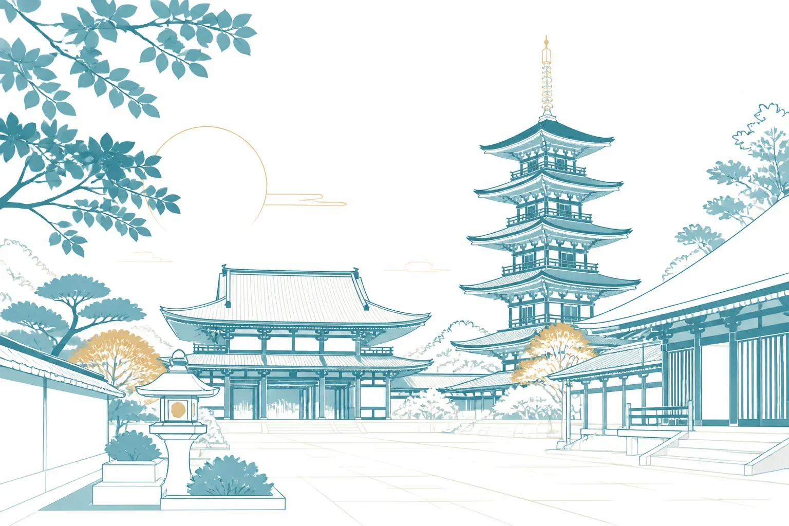 四天王寺の落ち着いた境内のイメージ