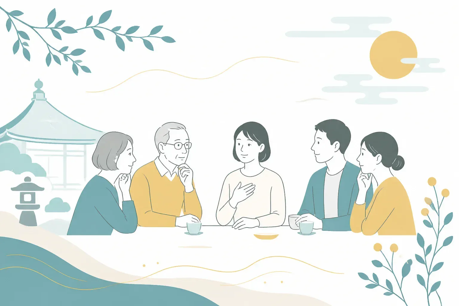 墓じまいの悩みに寄り添う温かいイメージ