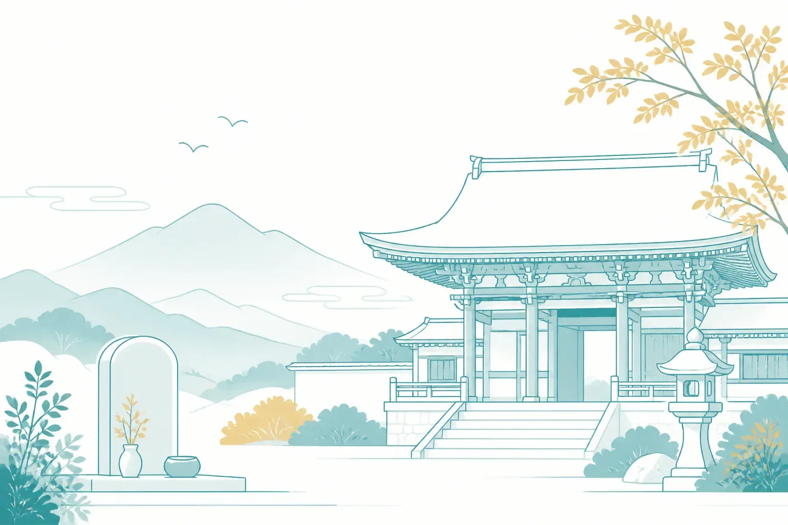 静かな禅寺の佇まいのイメージ