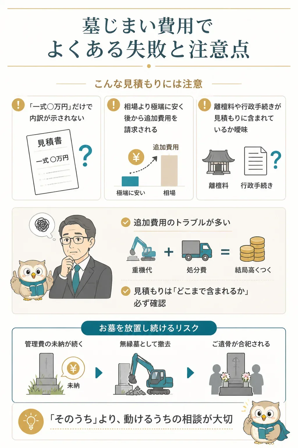 見積もりで注意すべきポイントの図解
