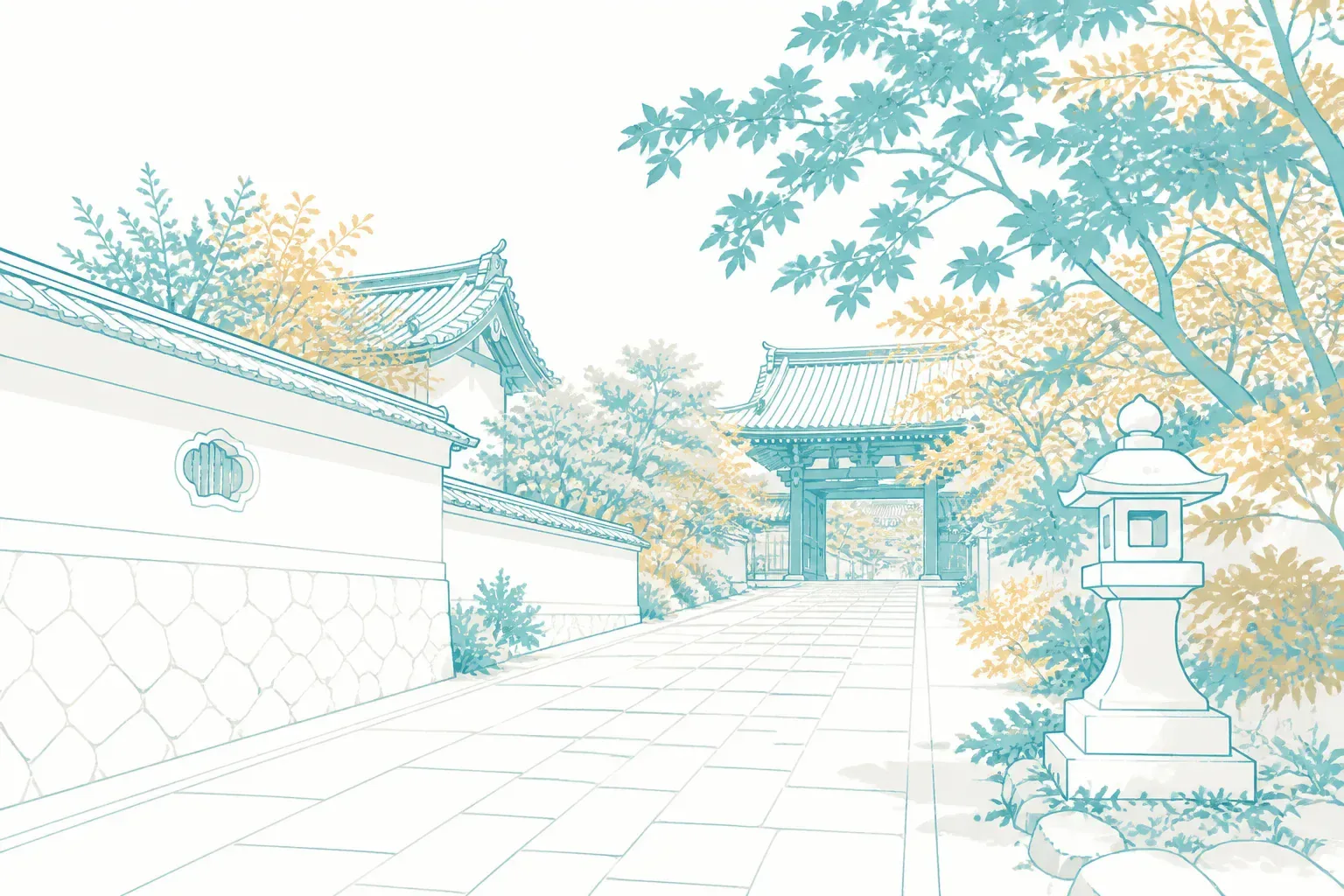京都東山の静かな参道のイメージ